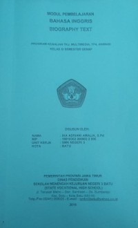 Image of Biography Text: Modul Pembelajaran Bahasa Inggris Program Keahlian TKJ, Multimedia, TP4, Animasi Kelas XI Semester Genap