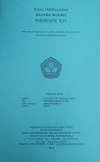 Image of Procedure Text: Modul Pembelajaran Bahasa Inggris Program Keahlian TKJ, Multimedia, TP4, Animasi Kelas XI Semester Genap